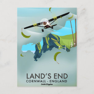 Land's End Cornwall Reisekartenposter Postkarte