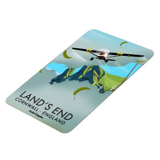 Land's End Cornwall Reiseplakat Magnet (Linke Seite)