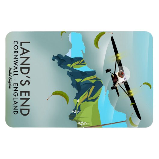 Land's End Cornwall Reiseplakat Magnet (Horizontal)
