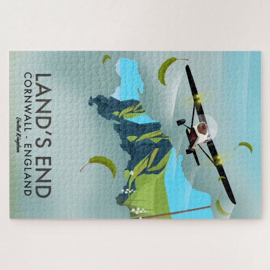 Land's End Cornwall Reiseplakat Puzzle (Horizontal)