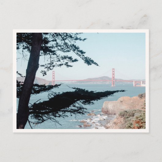 Lands End Hike Sea Cliff Golden Gate Bridge Photo Postkarte (Vorderseite)