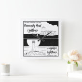 Land's End John o'groats Leuchtturme Quadratische Wanduhr (Zuhause)