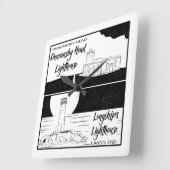 Land's End John o'groats Leuchtturme Quadratische Wanduhr (Winkel)