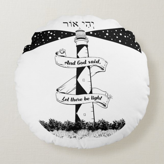 Land's End John o'groats Leuchtturme Rundes Kissen (Vorderseite)