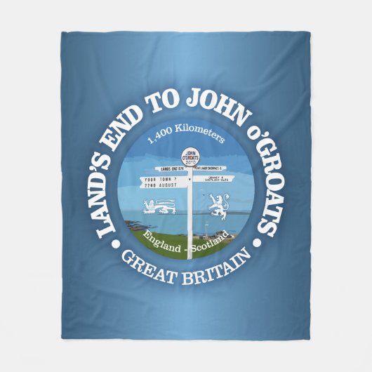 Land's End to John o'Groats (Fahrrad c) Fleecedecke (Vorderseite)