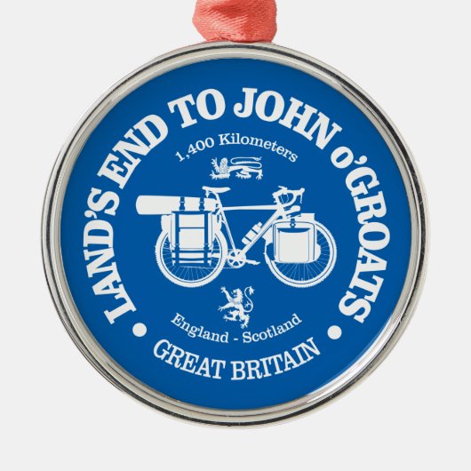 Land's End to John o'Groats (Fahrrad) Ornament Aus Metall (Vorne)