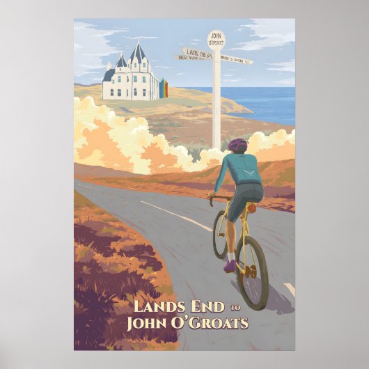 Lands End to John OGroats Radreiseplakat Poster (Vorne)