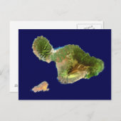 Landsat Satellitenbild von Maui aus dem Weltraum Postkarte (Vorne/Hinten)