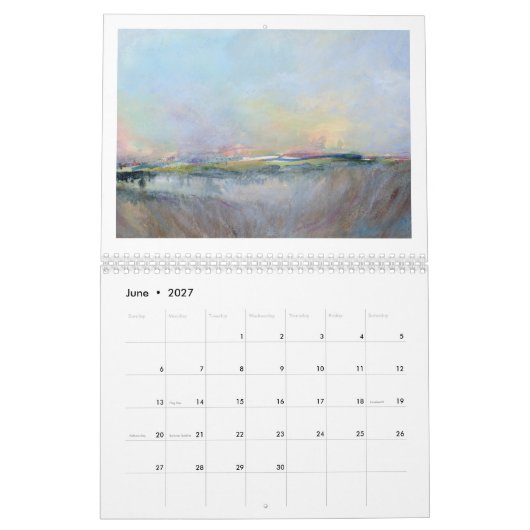 Landscape Abstrakt Art Original Malerei 202X Kalender (Jun 2027)