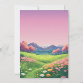 Landscape Anime Wedding Einladung (Rückseite)