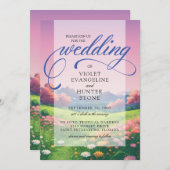 Landscape Anime Wedding Einladung (Vorne/Hinten)