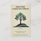 Landscape Arborist Yard Service Tree Service Visitenkarte (Vorderseite)