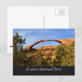 Landscape Arch im Arches National Park Postkarte (Vorne/Hinten)