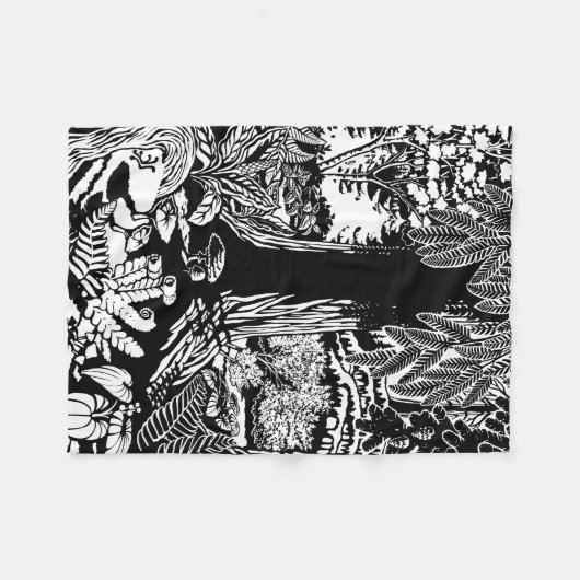 Landscape Art Blankets B&W Canada Forest Blankes Fleecedecke (Vorderseite (Horizontal))