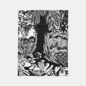 Landscape Art Blankets B&W Canada Forest Blankes Fleecedecke (Vorderseite)