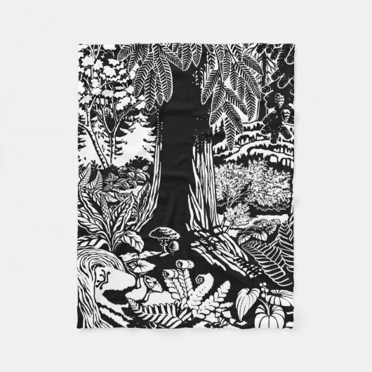 Landscape Art Blankets B&W Canada Forest Blankes Fleecedecke (Vorderseite)