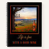 Landscape Art Fine Wine Notebook Notizbuch (Vorderseite)