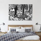 Landscape Art Prints B & W Art Canvas Print Leinwanddruck (Insitu (Schlafzimmer))