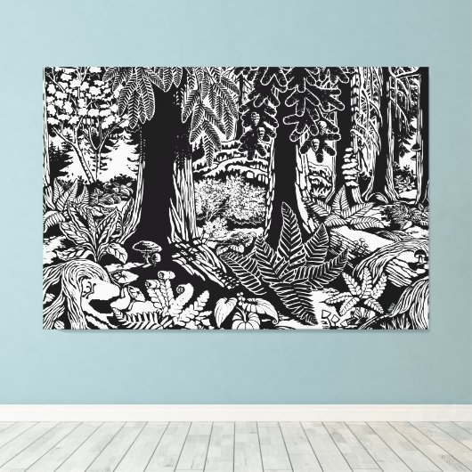 Landscape Art Prints B & W Art Canvas Print Leinwanddruck (Insitu (Holzboden))
