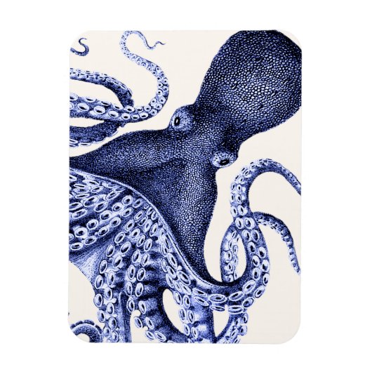 Landscape Blue Octopus Magnet (Vertikal)