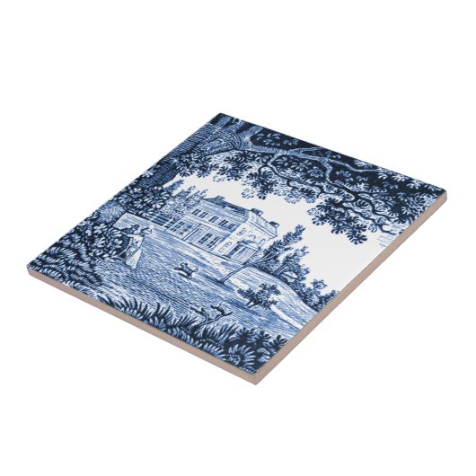 Landscape Blue Viktorianisch Zuhause Fliese (Seite)