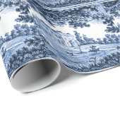 Landscape Blue Viktorianisch Zuhause Geschenkpapier (Rolleneckpunkt)