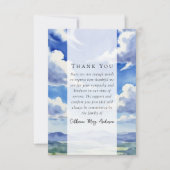 Landscape Clouds Foto Beileid Beerdigung Gedenkstä Dankeskarte (Vorderseite)