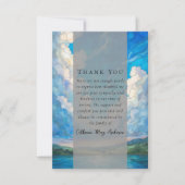 Landscape Clouds Foto Beileid Beerdigung Gedenkstä Dankeskarte (Vorderseite)