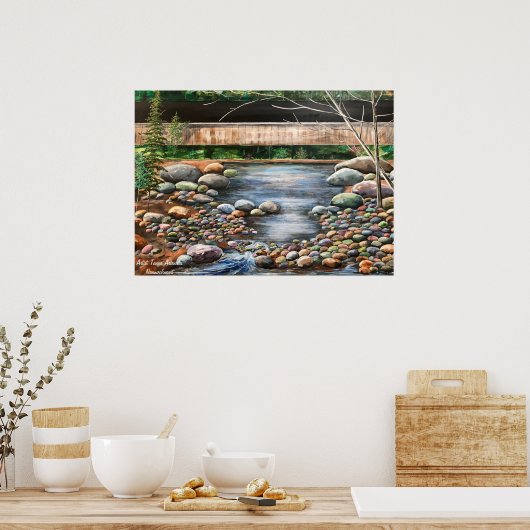 LANDSCAPE Das Brook Original bemalt Poster (Küche)