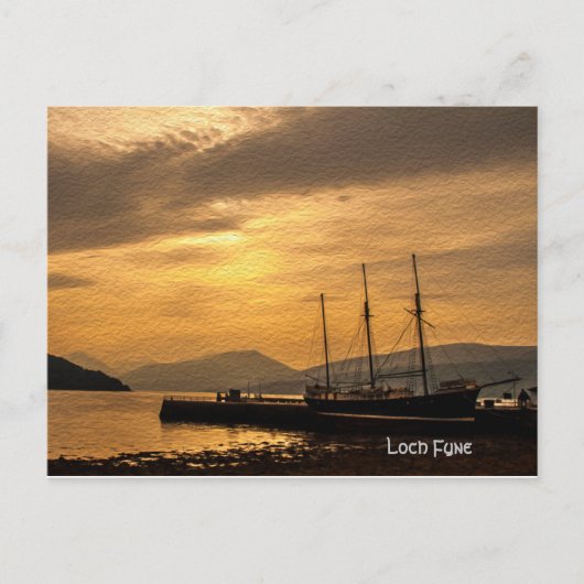 Landscape Dawn, Loch Fyne, Schottland Postkarte (Vorderseite)