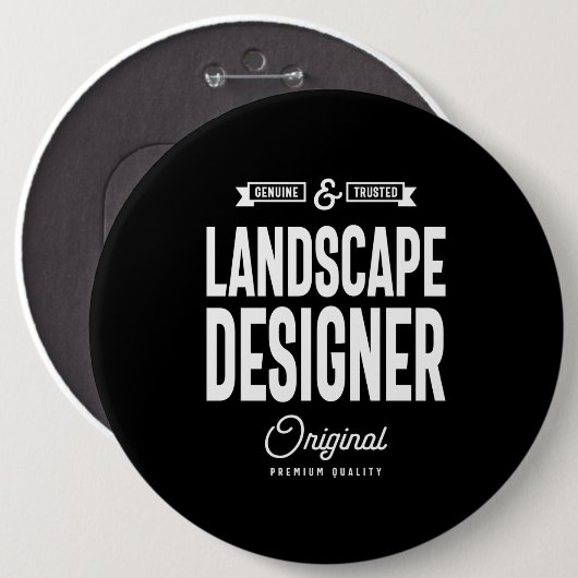 Landscape Designer Job Title Gift Button (Vorne & Hinten)