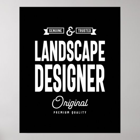 Landscape Designer Job Title Gift Poster (Vorne)