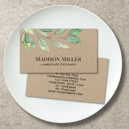 Landscape Designer Kraft Paper Visitenkarte