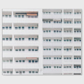 LANDSCAPE FOTO VON GEBÄUDE-FENSTER GESCHENKPAPIER (Flach)