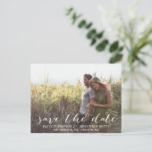 Landscape Foto Wedding Save the Date Postcard Postkarte (Stehend Vorderseite)