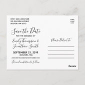 Landscape Foto Wedding Save the Date Postcard Postkarte (Rückseite)