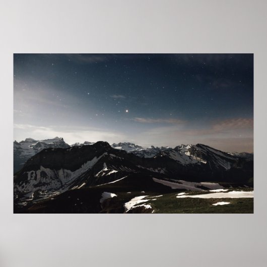 LANDSCAPE FOTOGRAFIE DES SCHWARZEN UND WEISSEN BER POSTER (Vorne)
