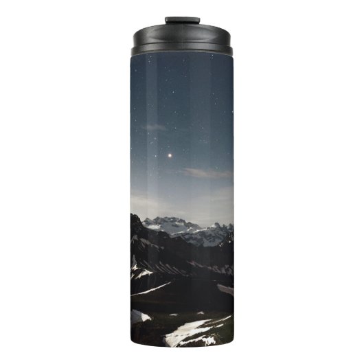 LANDSCAPE FOTOGRAFIE DES SCHWARZEN UND WEISSEN BER THERMOSBECHER (Vorderseite)