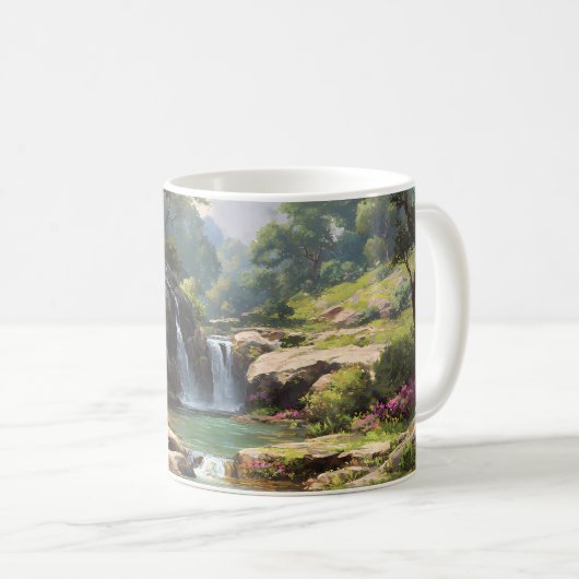 Landscape funny Mug – Scenic Ceramic Coffee Cup Kaffeetasse (VorderseiteRechts)