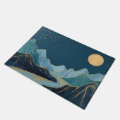 landscape Golden Peaks Under a Night Sky Doormat Fußmatte (Schrägansicht)