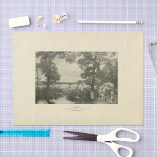 Landscape Harvest Trees Ephemera Seidenpapier (Handwerk)