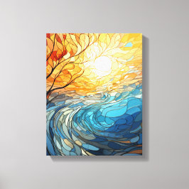 Landscape in Ukrainian motifs Leinwanddruck