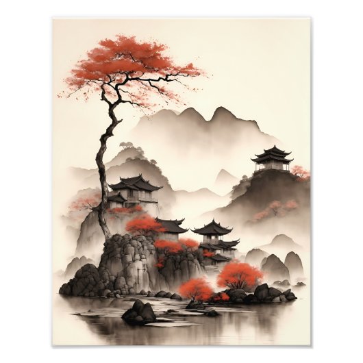 Landscape of ancient villages in Ninh Binh Vietnam Fotodruck (Vorne)