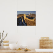 Landscape of Great Wall under sunset, China Poster (Küche)