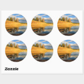 Landscape of Yellowstone Runder Aufkleber (Blatt)