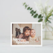 Landscape Photo With Bold Happy Holidays Postkarte (Stehend Vorderseite)