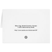 Landscape Purcell Mountains of BC Canada Card (Rückseite Horizontal)