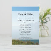 Landscape Seeffotografie Graduierungsparty Einladung (Stehend Vorderseite)