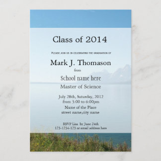 Landscape Seeffotografie Graduierungsparty Einladung