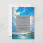 Landscape Sky Memorial Foto Beileid Beerdigung Dankeskarte (Vorderseite)